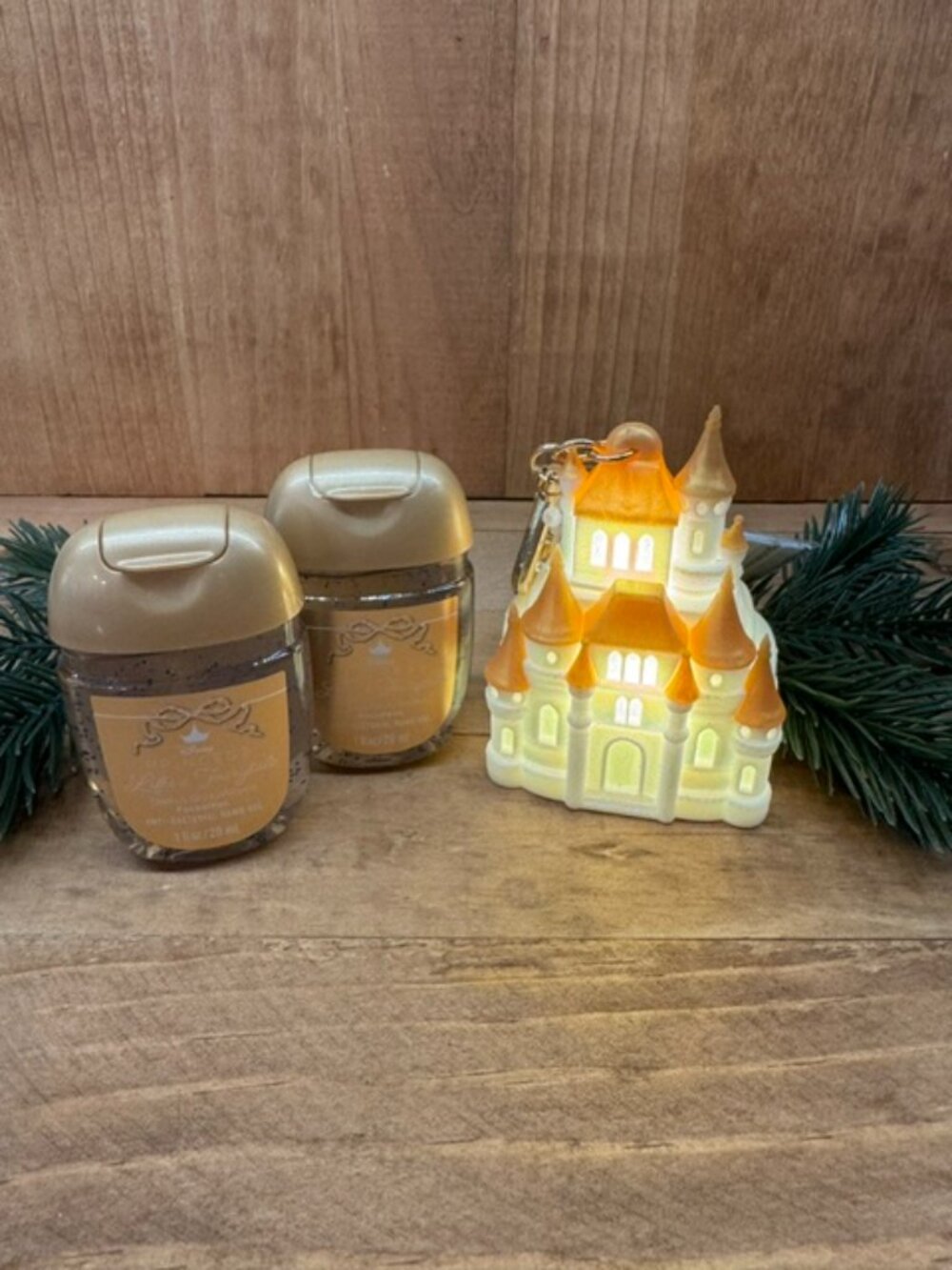 Bath and Body Works Disney Castle PocketBac Holder & Two Hand Gels